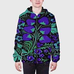 Куртка с капюшоном мужская Khokhloma, цвет: 3D-черный — фото 2