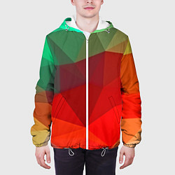 Куртка с капюшоном мужская Abstraction colorise, цвет: 3D-белый — фото 2