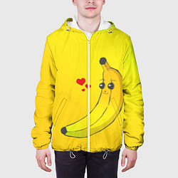 Куртка с капюшоном мужская Just Banana (Yellow), цвет: 3D-белый — фото 2