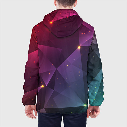 Мужская куртка Colorful triangles / 3D-Черный – фото 4