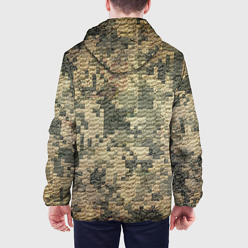 Мужская куртка Камуфляж пиксельный: хаки / 3D-Черный – фото 4