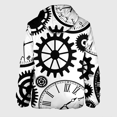 Мужская куртка Часы и шестеренки / 3D-Белый – фото 2