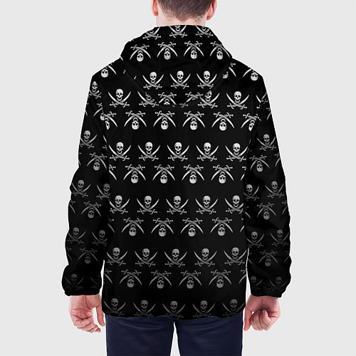 Мужская куртка Пиратский pattern / 3D-Черный – фото 4