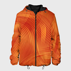 Куртка с капюшоном мужская Abstract waves, цвет: 3D-черный
