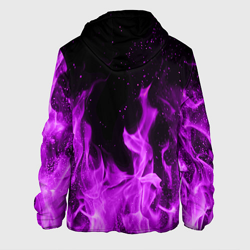 Мужская куртка Фиолетовый огонь / 3D-Черный – фото 2