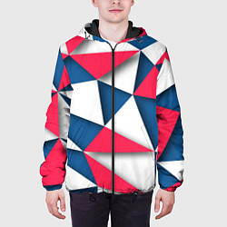 Куртка с капюшоном мужская Geometry style, цвет: 3D-черный — фото 2