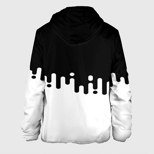 Мужская куртка Чёрно-белый узор / 3D-Белый – фото 2
