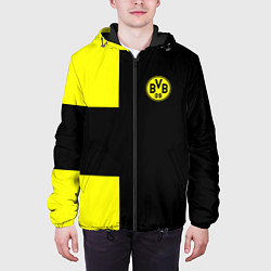 Куртка с капюшоном мужская BVB FC: Black style, цвет: 3D-черный — фото 2
