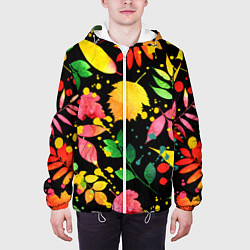 Куртка с капюшоном мужская Осень, цвет: 3D-белый — фото 2