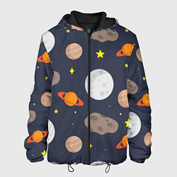 Куртка с капюшоном мужская Луна, цвет: 3D-черный