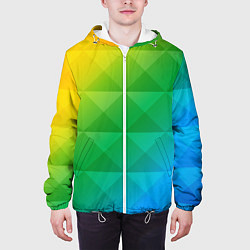 Куртка с капюшоном мужская Colored wall, цвет: 3D-белый — фото 2