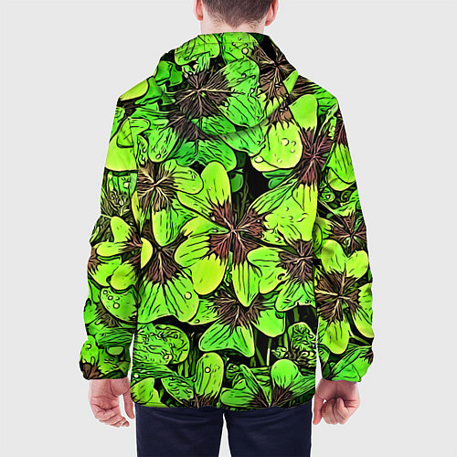 Мужская куртка Clover pattern / 3D-Черный – фото 4