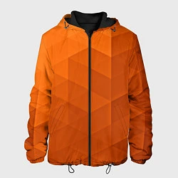 Куртка с капюшоном мужская Orange abstraction, цвет: 3D-черный