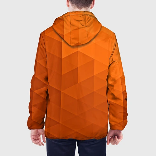 Мужская куртка Orange abstraction / 3D-Черный – фото 4