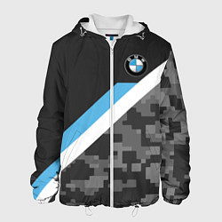 Куртка с капюшоном мужская BMW: Pixel Military, цвет: 3D-белый