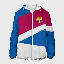 Куртка с капюшоном мужская FC Barcelona: Sport Geometry, цвет: 3D-белый