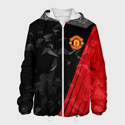 Куртка с капюшоном мужская FC Manchester United: Abstract, цвет: 3D-белый