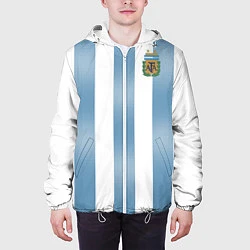 Куртка с капюшоном мужская Сборная Аргентины: ЧМ-2018, цвет: 3D-белый — фото 2