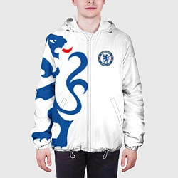 Куртка с капюшоном мужская FC Chelsea: White Lion, цвет: 3D-белый — фото 2