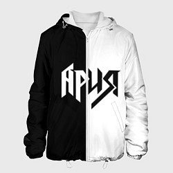 Куртка с капюшоном мужская Ария Ч/Б, цвет: 3D-белый