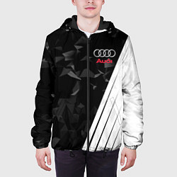 Куртка с капюшоном мужская Audi: Black Poly цвета 3D-черный — фото 2
