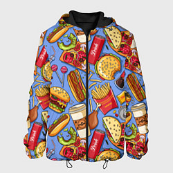 Куртка с капюшоном мужская Fastfood Life, цвет: 3D-черный