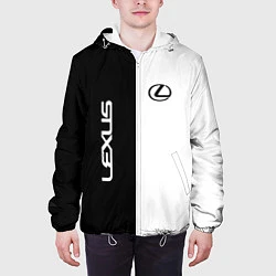 Куртка с капюшоном мужская Lexus: Black & White, цвет: 3D-белый — фото 2
