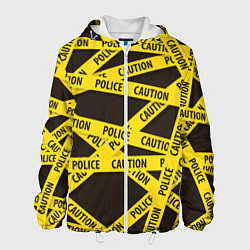 Куртка с капюшоном мужская Police Caution, цвет: 3D-белый