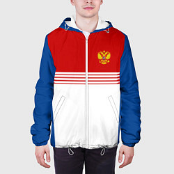 Куртка с капюшоном мужская Russia: Retro Sport, цвет: 3D-белый — фото 2