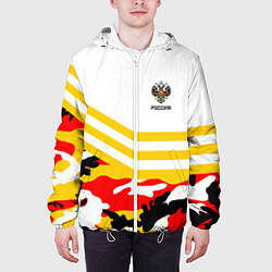 Куртка с капюшоном мужская Российская Империя: Камуфляж, цвет: 3D-белый — фото 2