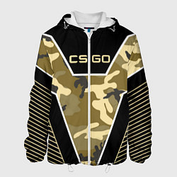 Куртка с капюшоном мужская CS:GO Khaki Camo, цвет: 3D-белый