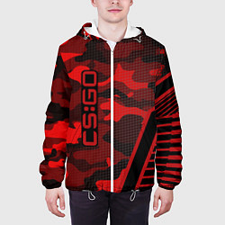 Куртка с капюшоном мужская CS:GO Red Camo, цвет: 3D-белый — фото 2