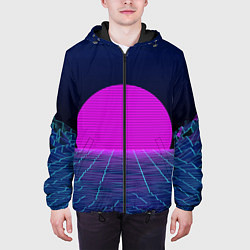 Куртка с капюшоном мужская Digital Sunrise цвета 3D-черный — фото 2