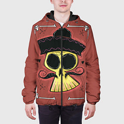 Куртка с капюшоном мужская Dia de los Muertos, цвет: 3D-черный — фото 2