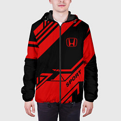 Куртка с капюшоном мужская Honda: Techno Sport, цвет: 3D-черный — фото 2