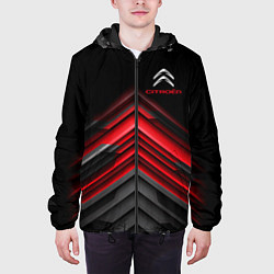 Куртка с капюшоном мужская Citroen: Red sport, цвет: 3D-черный — фото 2