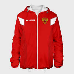 Куртка с капюшоном мужская Сборная России, цвет: 3D-белый
