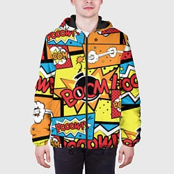 Куртка с капюшоном мужская Boom Pop Art, цвет: 3D-черный — фото 2
