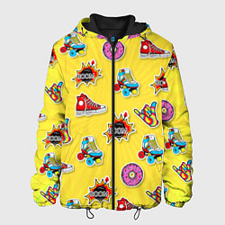 Куртка с капюшоном мужская Pop Art, цвет: 3D-черный