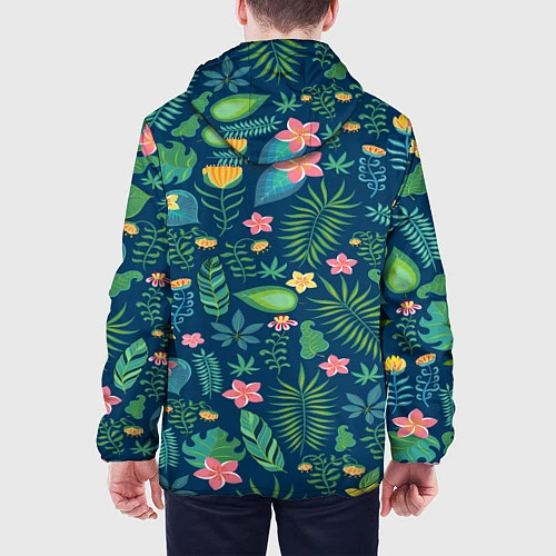 Мужская куртка Тропический лес / 3D-Черный – фото 4