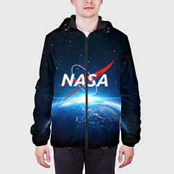 Куртка с капюшоном мужская NASA: Sunrise Earth, цвет: 3D-черный — фото 2