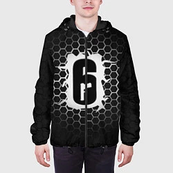 Куртка с капюшоном мужская R6S: Carbon Symbon, цвет: 3D-черный — фото 2