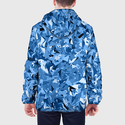 Мужская куртка Сине-бело-голубой лев / 3D-Черный – фото 4
