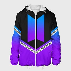 Куртка с капюшоном мужская BTS: Neon Symbol, цвет: 3D-белый