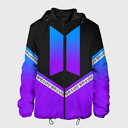 Куртка с капюшоном мужская BTS: Neon Symbol, цвет: 3D-черный