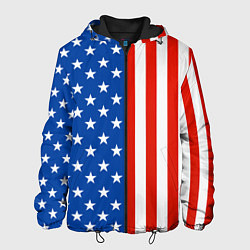 Куртка с капюшоном мужская American Patriot, цвет: 3D-черный