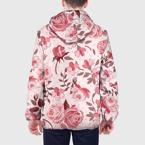 Мужская куртка BTS: Pink Roses / 3D-Черный – фото 4