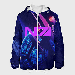 Куртка с капюшоном мужская N7: Neon Space, цвет: 3D-белый