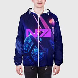 Куртка с капюшоном мужская N7: Neon Space, цвет: 3D-белый — фото 2