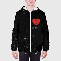 Куртка с капюшоном мужская Lil Peep: Broken Heart, цвет: 3D-белый — фото 2